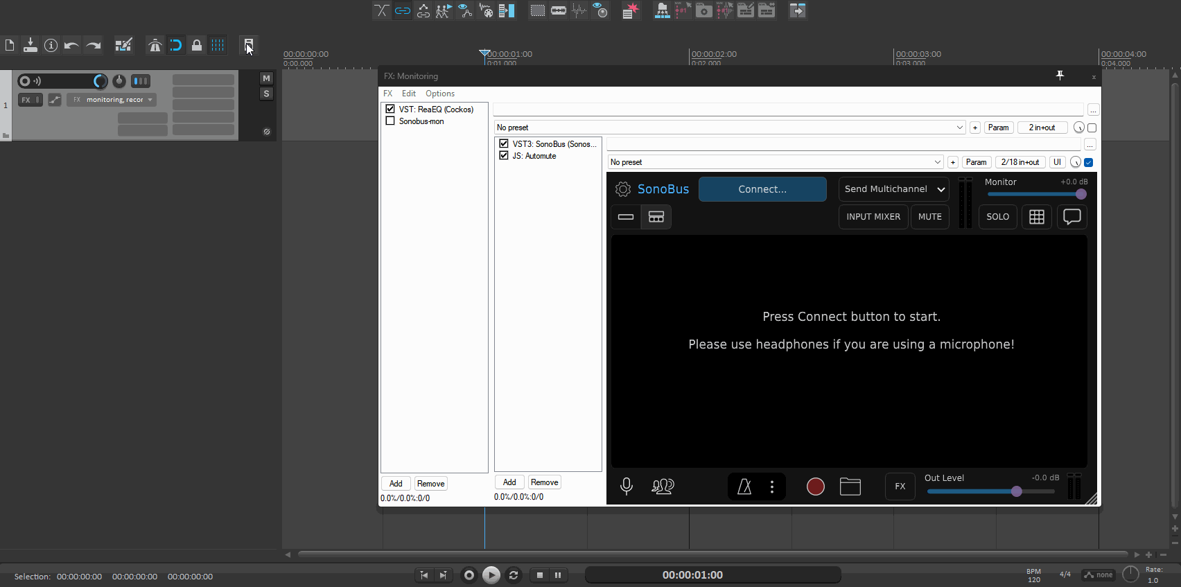 Toggle Activate Monitor FX preview
